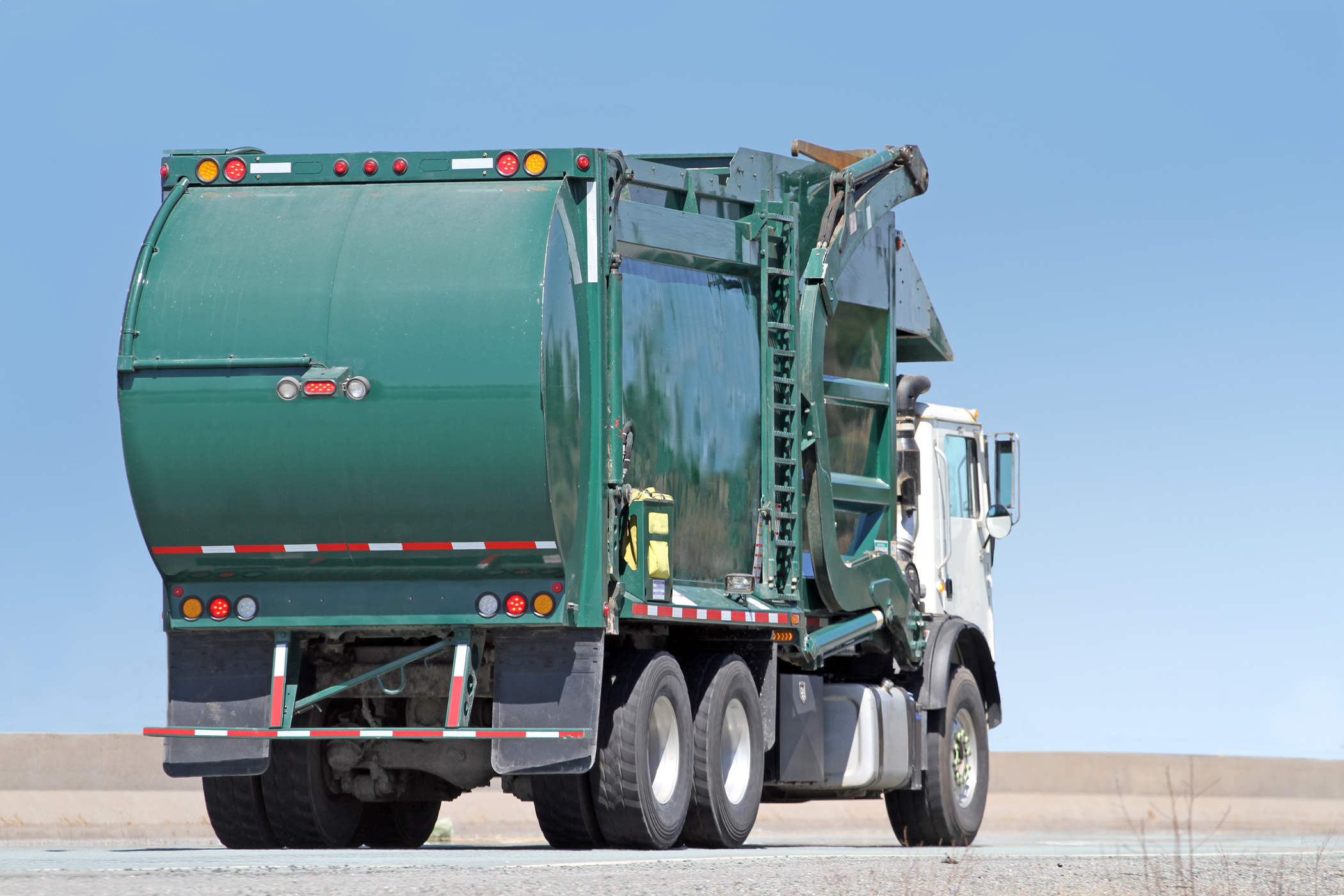 Waste Management, Industrial Waste Truck Travelling Highway, aka Garbage Truck